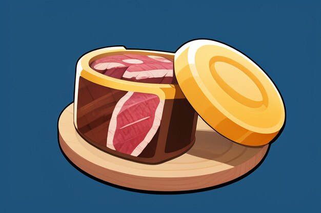 Beef western food ui icon game prop design gourmet steak style 3d c4d cartoon rendering element