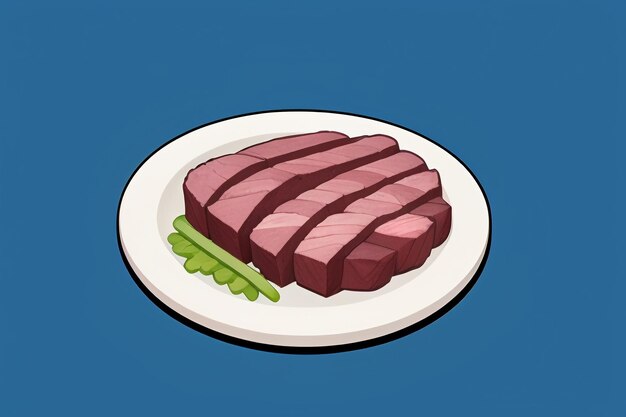 Beef western food UI icon game prop design gourmet steak style 3D c4d cartoon rendering element