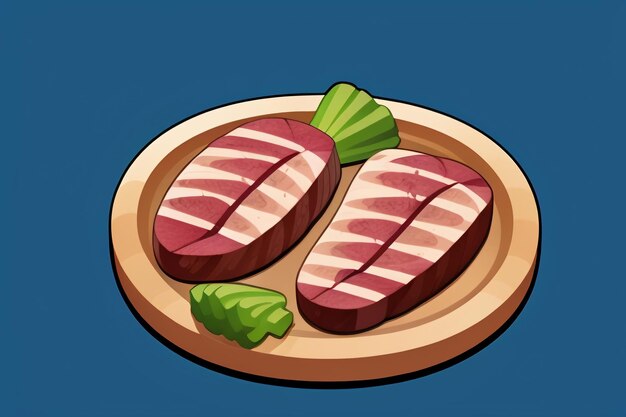 Beef western food ui icon game prop design gourmet steak style 3d c4d cartoon rendering element