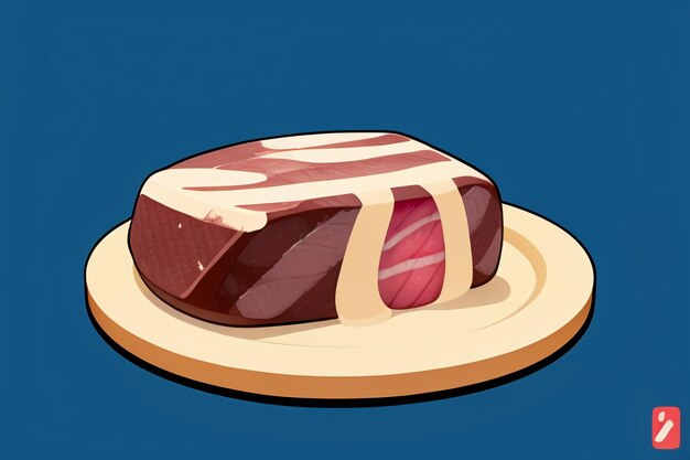 Beef western food ui icon game prop design gourmet steak style 3d c4d cartoon rendering element