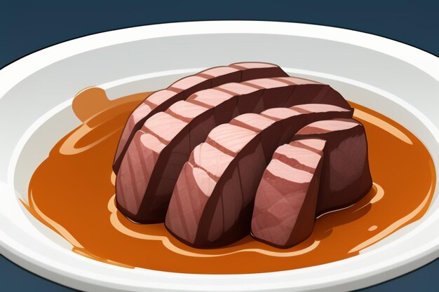 Photo beef western food ui icon game prop design gourmet steak style 3d c4d cartoon rendering element