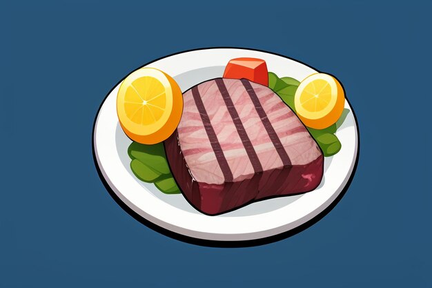 Beef western food UI icon game prop design gourmet steak style 3D c4d cartoon rendering element