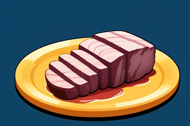Beef western food ui icon game prop design gourmet steak style 3d c4d cartoon rendering element