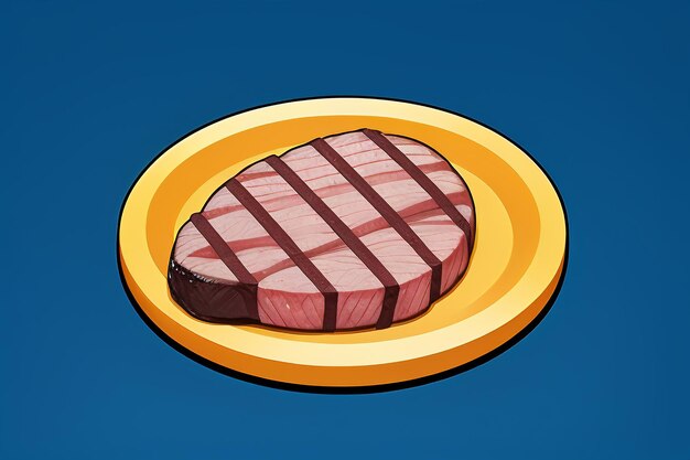 Beef western food ui icon game prop design gourmet steak style 3d c4d cartoon rendering element