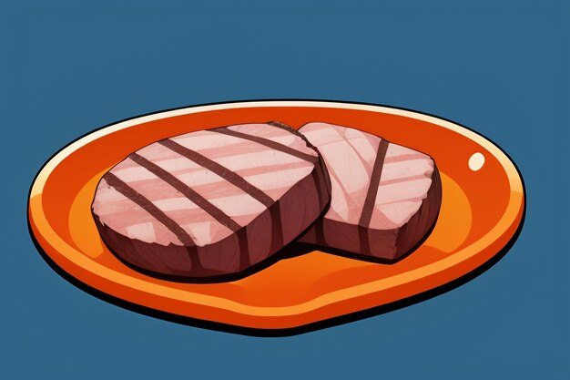 Beef western food ui icon game prop design gourmet steak style 3d c4d cartoon rendering element