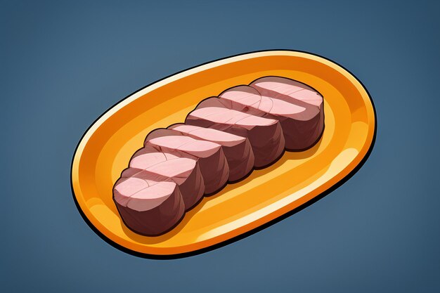 Photo beef western food ui icon game prop design gourmet steak style 3d c4d cartoon rendering element