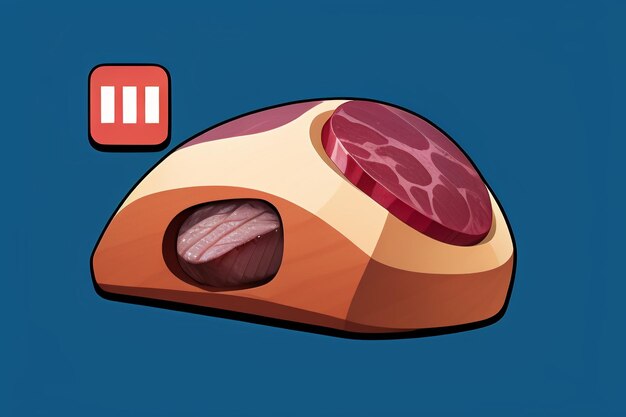 Beef western food ui icon game prop design gourmet steak style 3d c4d cartoon rendering element