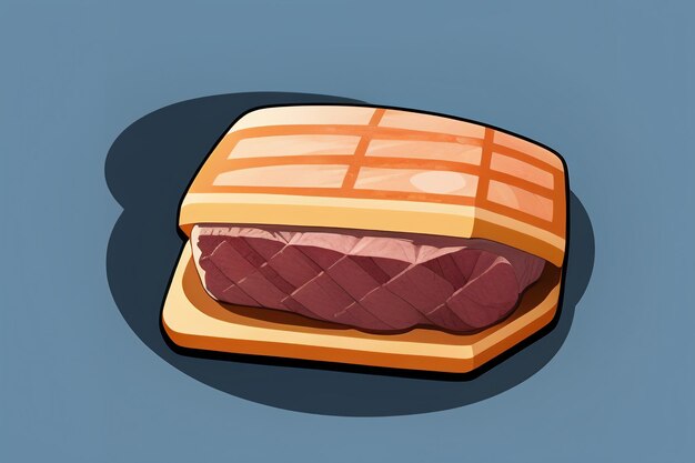 Photo beef western food ui icon game prop design gourmet steak style 3d c4d cartoon rendering element