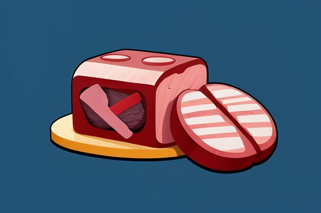 Beef western food ui icon game prop design gourmet steak style 3d c4d cartoon rendering element