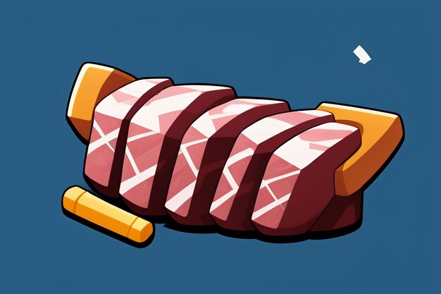 Beef western food UI icon game prop design gourmet steak style 3D c4d cartoon rendering element