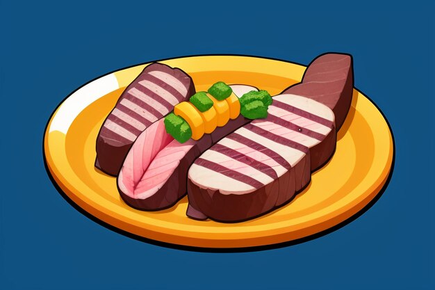 Beef western food ui icon game prop design gourmet steak style 3d c4d cartoon rendering element