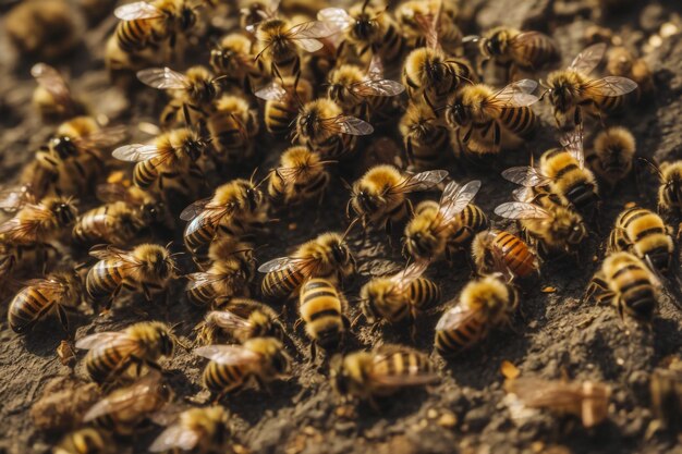 a beehive full of bees