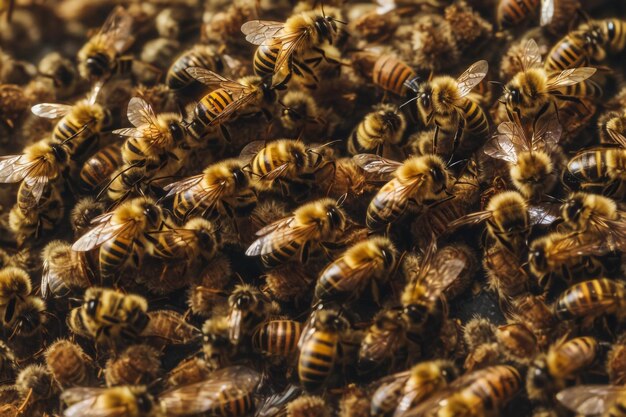 Photo a beehive full of bees