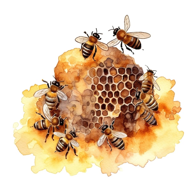 beehive illustration