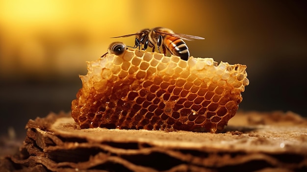 Beehives produce fresh and healthy honey