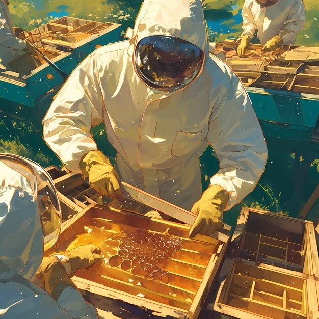 Photo beekeepers journey the art of honey harvesting