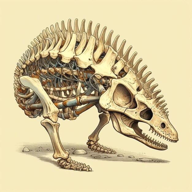 Foto beeld van een dinosaurus