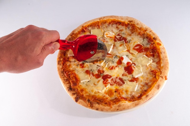 Beeld van een Klassiek Italiaans Pizzavoedsel