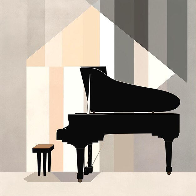 Foto beeld van een piano