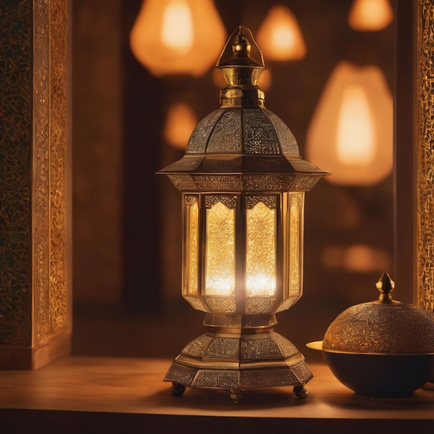 beeld van een Ramzan mooie lamp