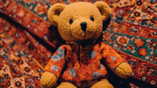 beeld van een teddybeer met een gewone achtergrond