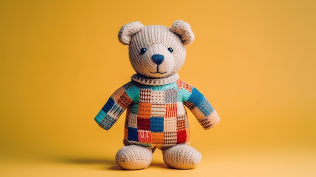 beeld van een teddybeer met een gewone achtergrond