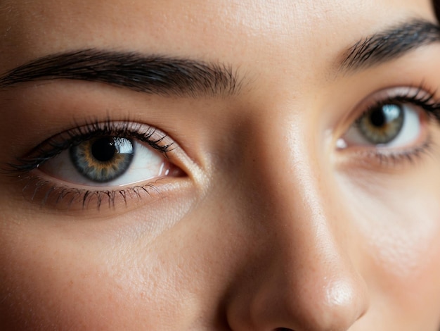 Foto beeld van een vrouw met natuurlijke make-up