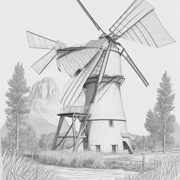 Foto beeld van windmolen