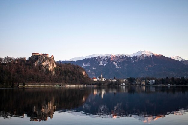 Beelden van Bled, Slovenië, in de herfst en winter