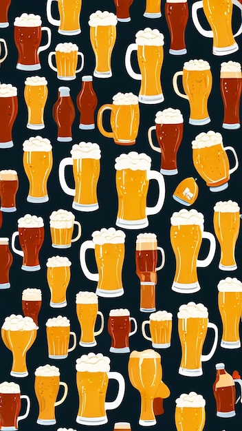 Foto beer abstract patroon ontwerp sjabloon