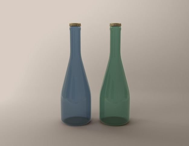 beer alcohol beverages bottle 3d rendered illustration