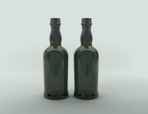 Beer Alcohol Beverages Bottle 3D Rendered illustration
