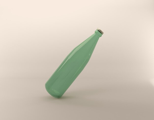 맥주 알코올 음료 병 3D 렌더링 그림