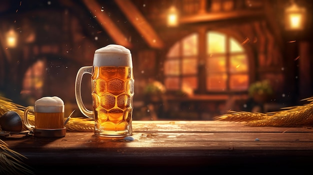 Beer background digital art 8k high quality generativi ai