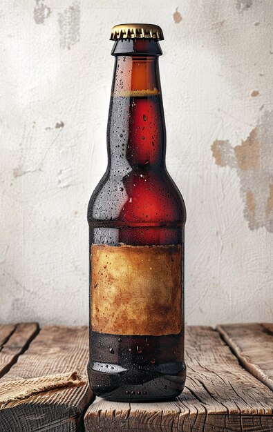 Photo beer bottle indoors image ai generates it