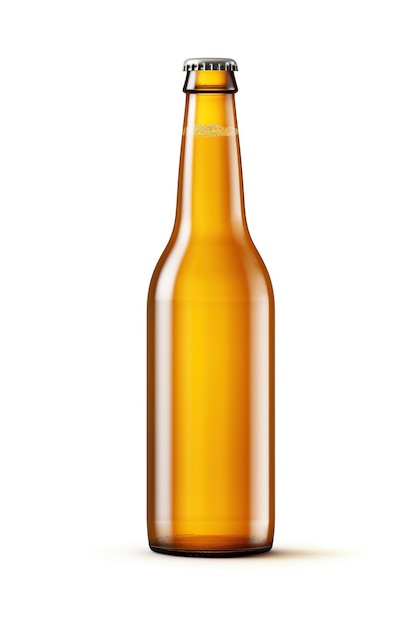 Beer bottle isolated mock up style AI Generated