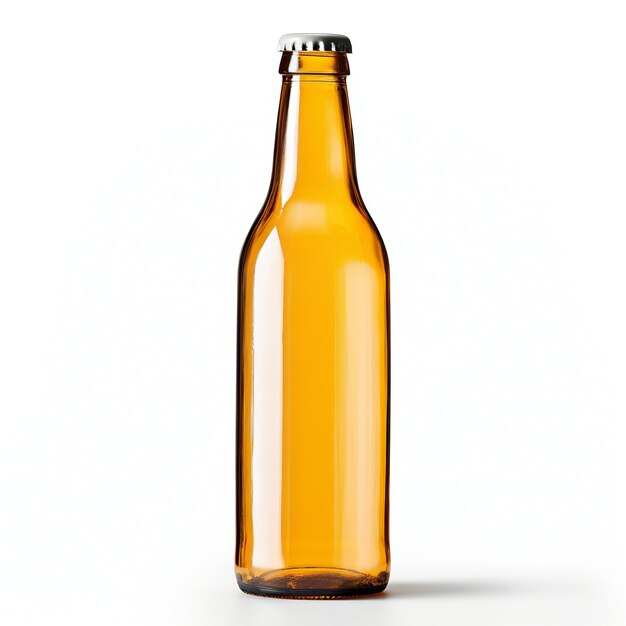 Photo beer bottle isolated on white background