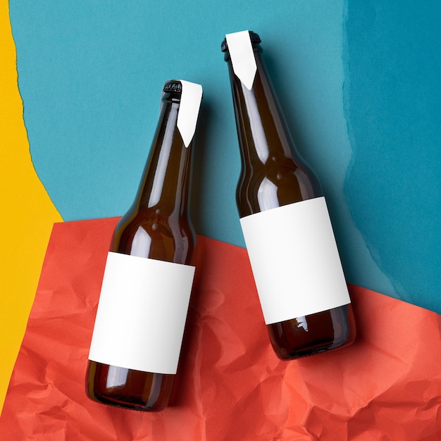 beer bottle label png mockup summer beverage packaging