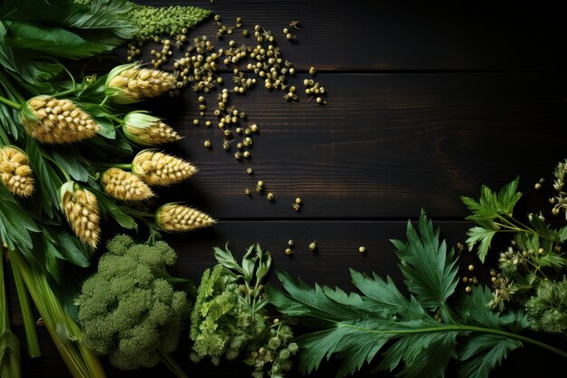 Beer Bottles and Grains