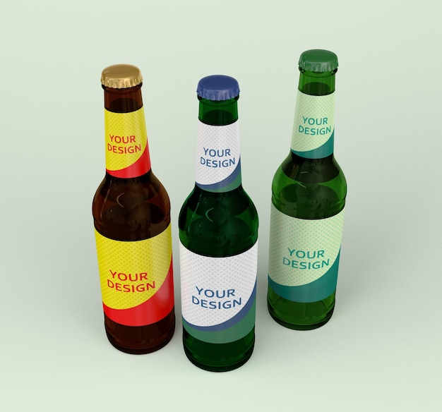 beer bottles set