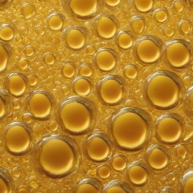 Beer bubbles abstract bubbles on yellow background