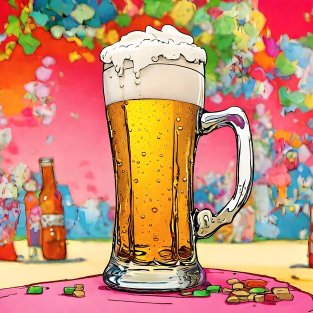 Beer Cartoon Background and Wallpaper Very Cool