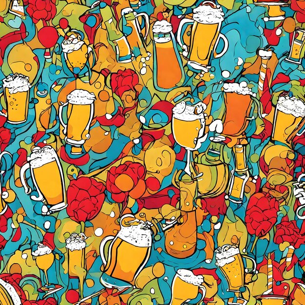 Beer Cartoon Background and Wallpaper Very Cool