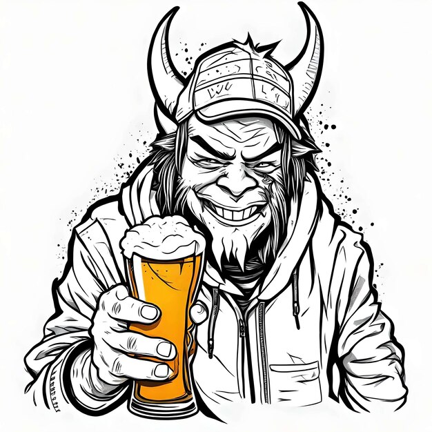 beer cartoon vectorsketch