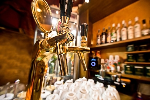 Beer dispenser in pub