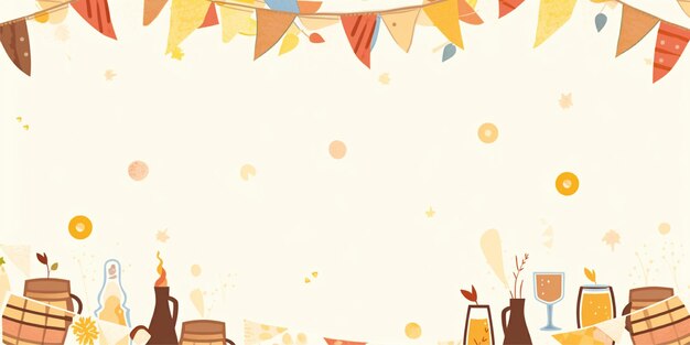 beer festival background illustration