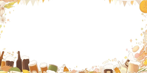 beer festival background illustration