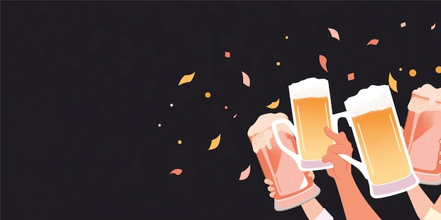 beer festival background illustration