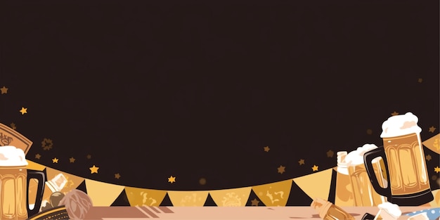 beer festival background illustration