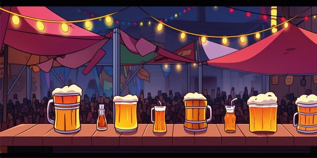 Foto illustrazione di sfondo del festival della birra